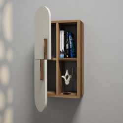 Estante de pared Rose crema nogal Practica Hogar