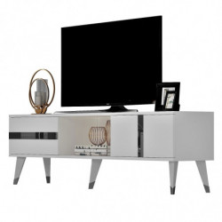 Mueble TV Vania Blanco Plata Practica Hogar