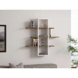 Estante de pared Ardo blanco nogal Practica Hogar