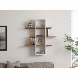 Estante de pared Ardo blanco nogal Practica Hogar