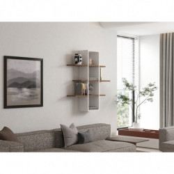 Estante de pared Ardo blanco nogal Practica Hogar