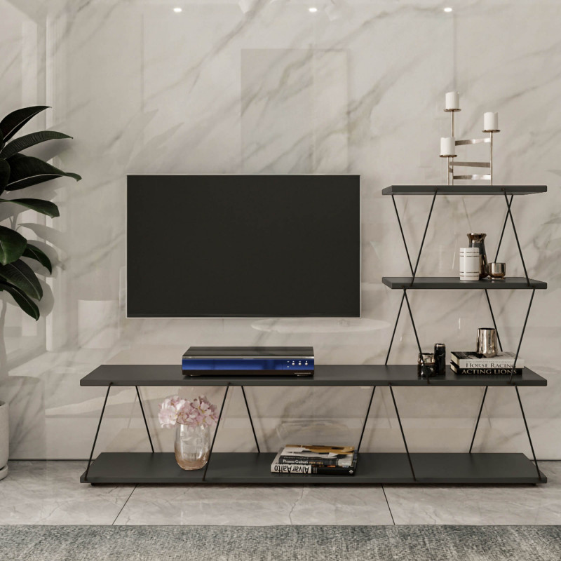 Mueble TV ilgaz antracita Practica Hogar Mueble TV ilgaz antracita Practica Hogar