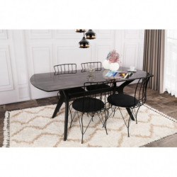 Mesa comedor Ares 1041 negro Practica Hogar