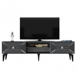 Mueble TV Yumedi Antracita Plata Practica Hogar