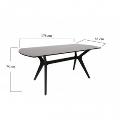 Mesa comedor Ares 1041 negro Practica Hogar