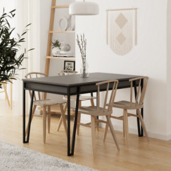 Mesa de comedor extensible Pal antracita Practica Hogar