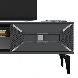 Mueble TV Yumedi Antracita Plata Practica Hogar