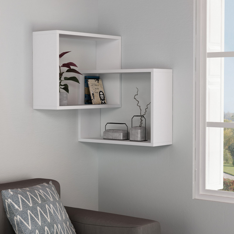 Estante de pared Ring blanco Practica Hogar Estante de pared Ring blanco Practica Hogar