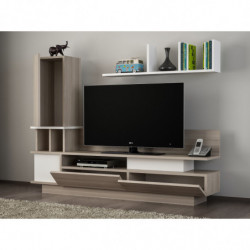 Mueble TV con estante Como córdoba blanco Practica Hogar