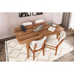 Mesa de comedor extensible inci 1141 nogal Practica Hogar