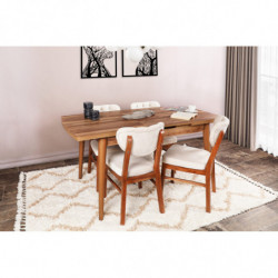 Mesa de comedor extensible inci 1141 nogal Practica Hogar