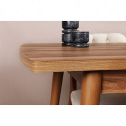 Mesa de comedor extensible inci 1141 nogal Practica Hogar