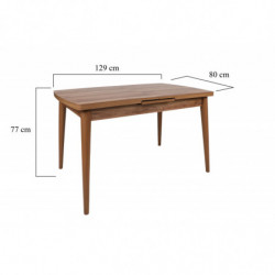 Mesa de comedor extensible inci 1141 nogal Practica Hogar