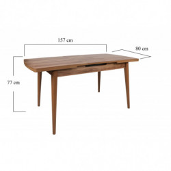 Mesa de comedor extensible inci 1141 nogal Practica Hogar
