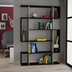 Librería Mito antracita marrón claro Practica Hogar