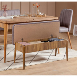 Set mesa comedor extensible y sillas (4 piezas) Vina 0701 pino atlántico soho Practica Hogar