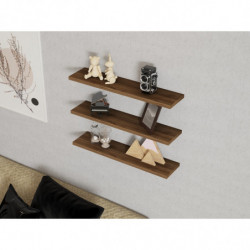 Estante de pared Boss nogal Practica Hogar
