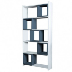 Librería Box blanco azul Practica Hogar