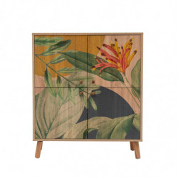 Mueble auxiliar Multilüx Saka sonomo verde amarillo Practica Hogar