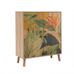 Mueble auxiliar Multilüx Saka sonomo verde amarillo Practica Hogar
