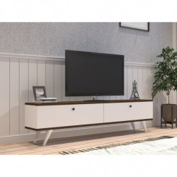 Mueble TV Paris nogal blanco Practica Hogar