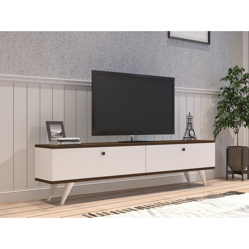 Mueble TV Paris nogal blanco Practica Hogar Mueble TV Paris nogal blanco Practica Hogar