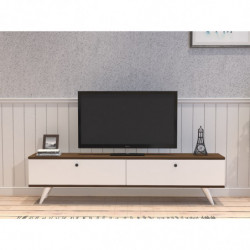Mueble TV Paris nogal blanco Practica Hogar