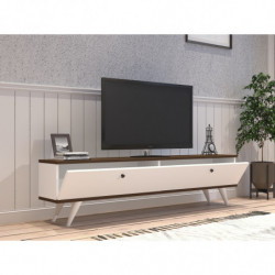 Mueble TV Paris nogal blanco Practica Hogar