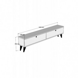 Mueble TV Paris nogal blanco Practica Hogar