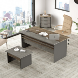 Conjunto de muebles de oficina VS7-CGA antracita gris marrón Practica Hogar