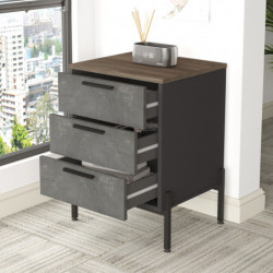 Conjunto de muebles de oficina VS7-CGA antracita gris marrón Practica Hogar