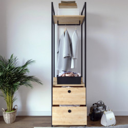 Armario Gardırop L611 roble Practica Hogar