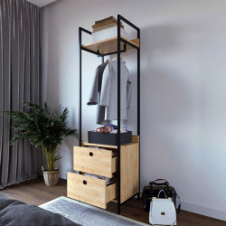 Armario Gardırop L611 roble Practica Hogar