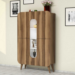 Mueble auxiliar Mine blanco nogal Practica Hogar