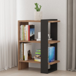 Librería Ova antracita roble Practica Hogar