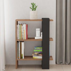 Librería Ova antracita roble Practica Hogar
