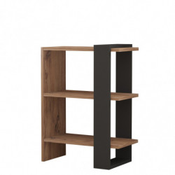 Librería Ova antracita roble Practica Hogar