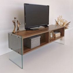 Mueble TV TV404 nogal Practica Hogar