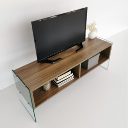 Mueble TV TV404 nogal Practica Hogar