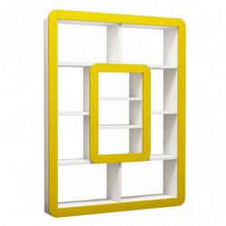 Librería Orkide blanco amarillo Practica Hogar
