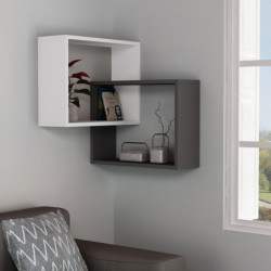 Estante de pared Ring antracita blanco Practica Hogar