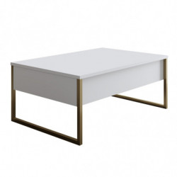 Conjunto de muebles de salón Luxe dorado blanco Practica Hogar