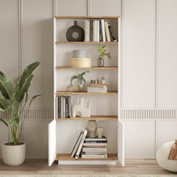 Conjunto de muebles de salón FR19-AW pino atlántico blanco Practica Hogar
