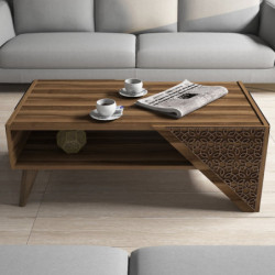 Mesa de centro Beril nogal Practica Hogar
