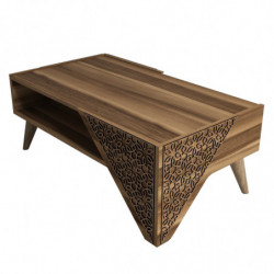 Mesa de centro Beril nogal Practica Hogar