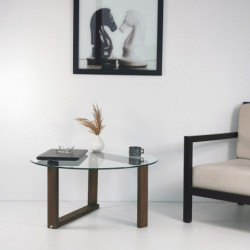 Mesa de centro Sehpa S300 nogal Practica Hogar