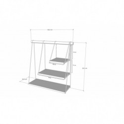 Estante de pared Zihon pino Practica Hogar