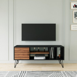 Mueble TV Tugba-L3023 marrón oscuro Practica Hogar