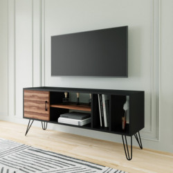 Mueble TV Tugba-L3023 marrón oscuro Practica Hogar