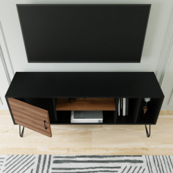 Mueble TV Tugba-L3023 marrón oscuro Practica Hogar